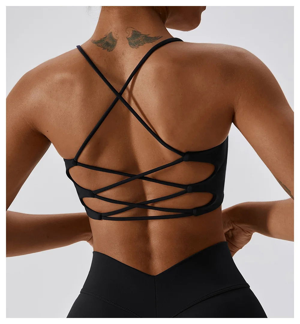 Brassière Femme à Bretelles Croisées